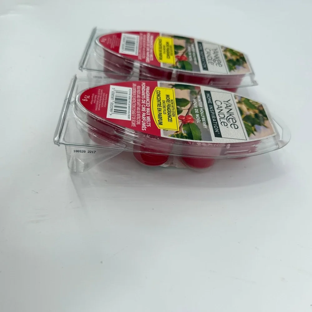 NEW 2 Yankee Candle Home Inspiration Winter Hollyberry Wax Melts‎ 75g 1574196E